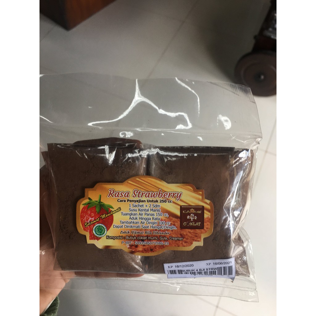 

BUBUK COKLAT INSTANT RASA STRAWBERRY 135G KHAS KAMPUNG COKLAT