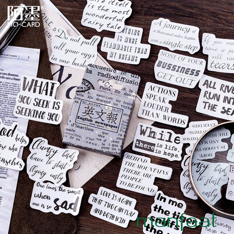 

Murah 46Pcs Stiker Vintage untuk Dekorasi Elegan