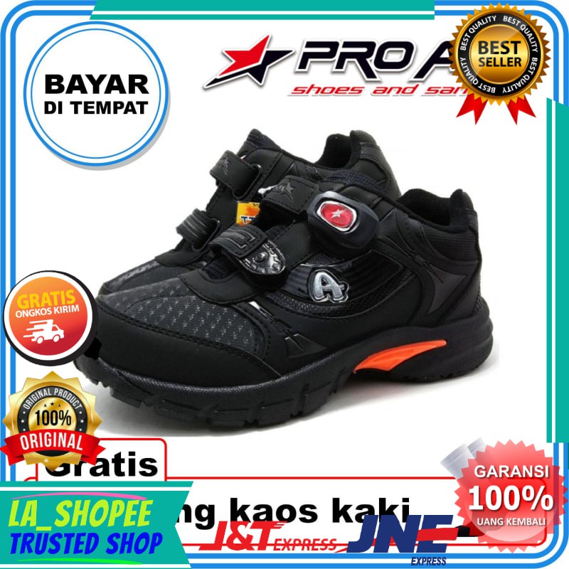 PRO ATT Sepatu Sekolah MGM MGP 28-37 Warna hitam / Anak & Dewasa TK Taman Kanak Kanak SD SMP SMA