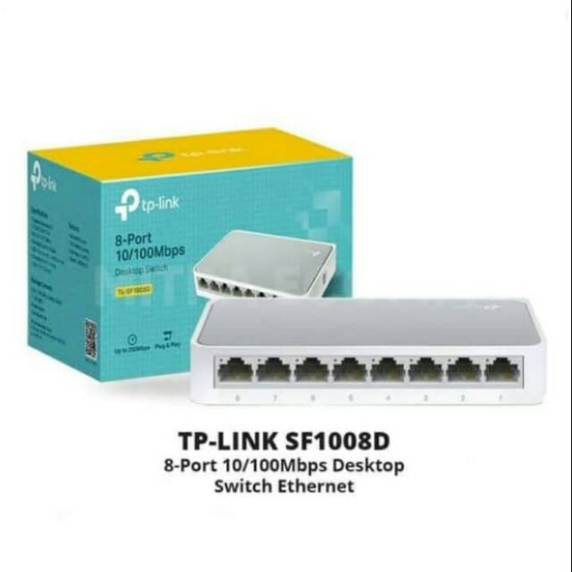 Router TP-Link TL-SF1008D TP-Link 8 Port 10/100Mbps Desktop Switch Hub Original