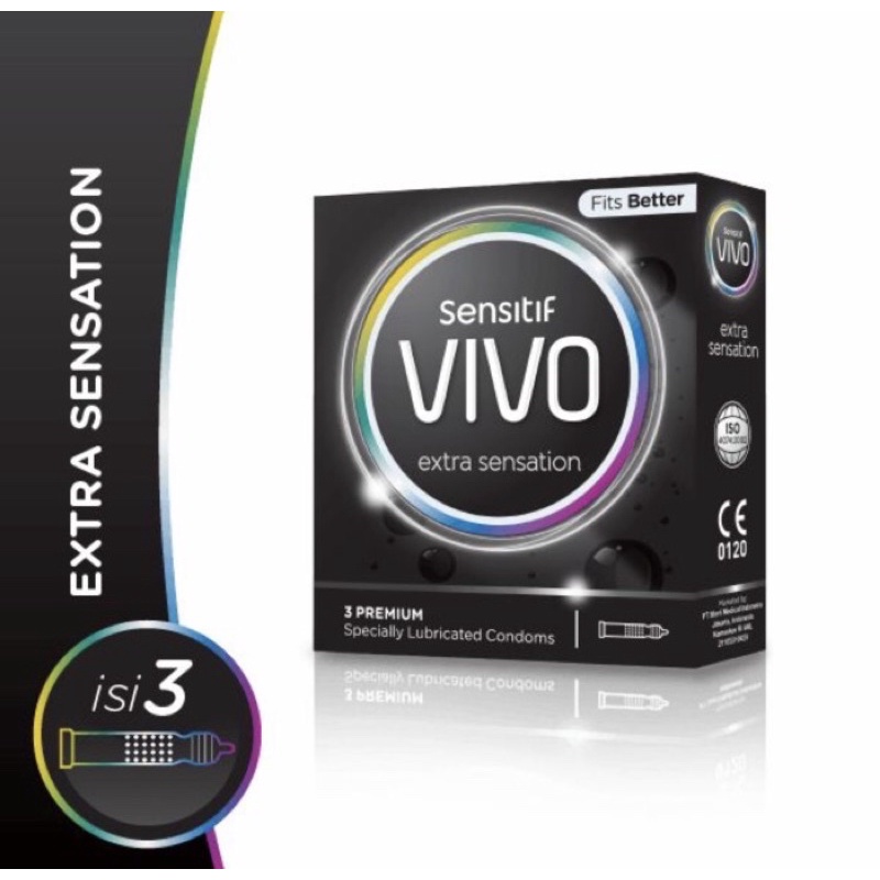 Kondom vivo extra sensation ( sensasi yang berbeda ) privasi aman