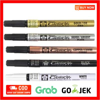 

(BISA COD) Sakura Pen Touch Calligrapher Fine Point 1.8 mm / Calligrahy Pen - White