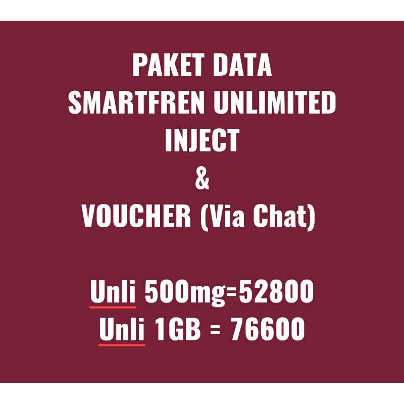 Voucher Smartfren Unlimited 28 Hari Shopee Indonesia