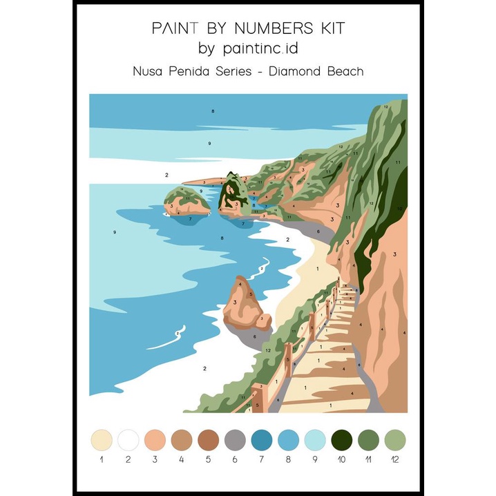 

Paint By Numbers Kit: Nusa Penida Series - Diamond Beach | Paintincid