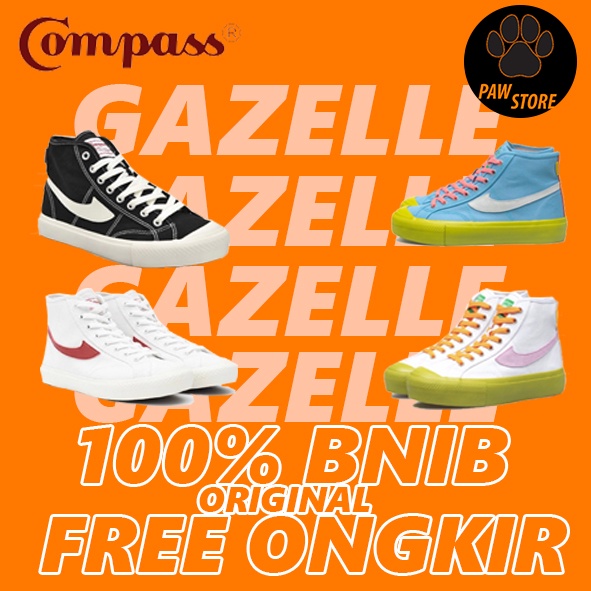 (BNIB) SEPATU COMPASS GAZELLE High / Black White / White Red / Matcha White / Matcha Blue