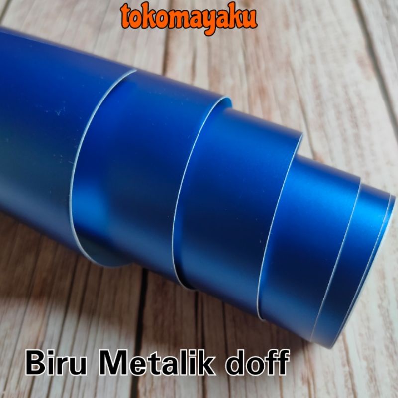 Skotlet biru tua metalik doff infinity