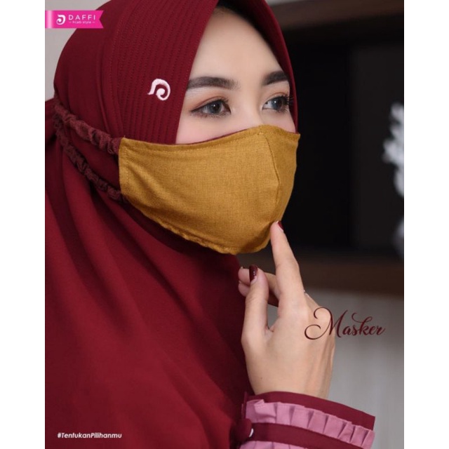 Masker Hijab Kain Daffi Bolak Balik
