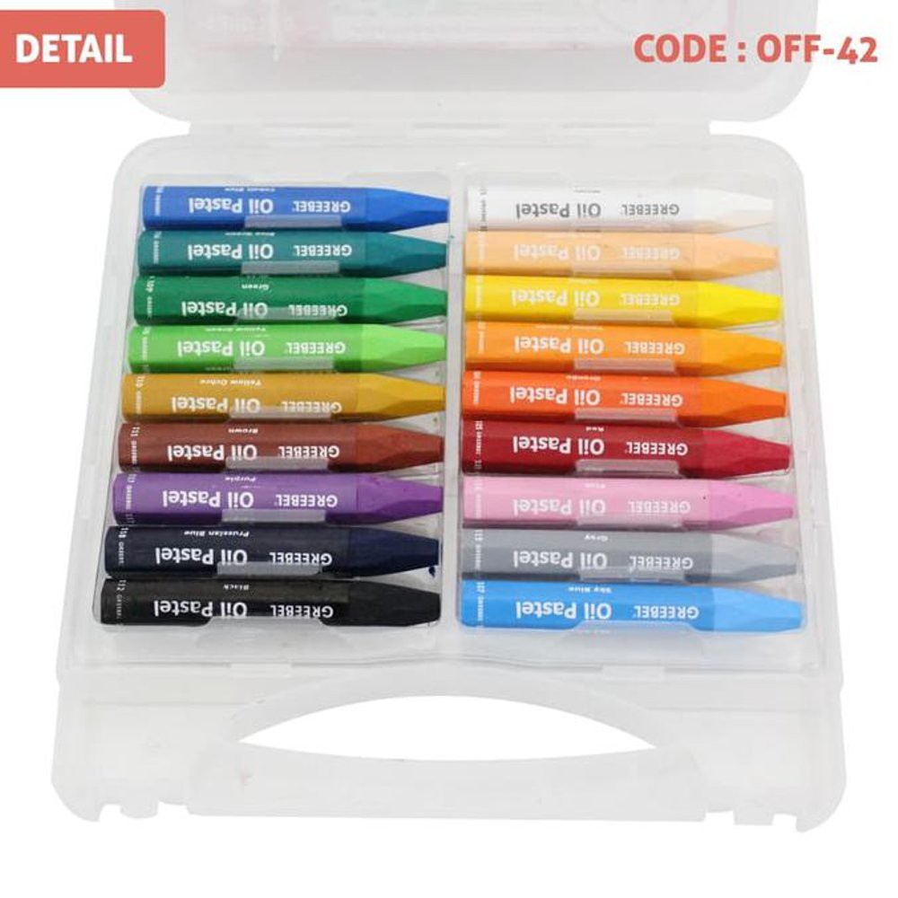 

CRAYON KRAYON 18 WARNA GREEBEL OIL PASTELS OFF-42