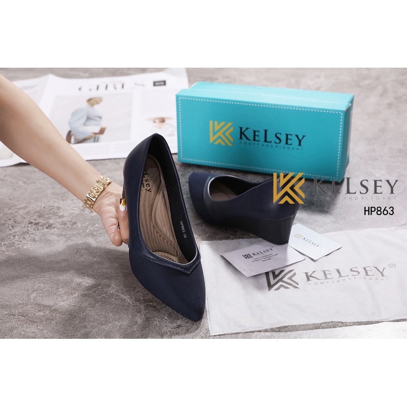 Kelsey Sepatu Heels Wanita HP863 Sepatu Heels Import-NAVY