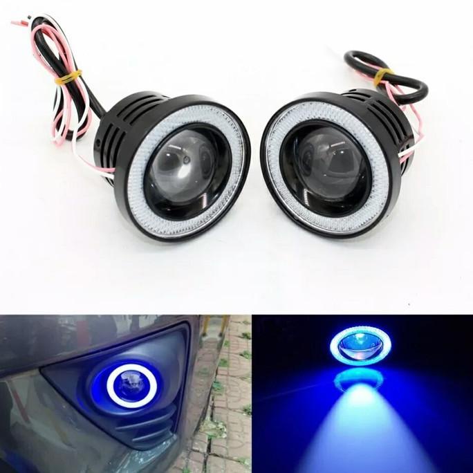 Lampu LED Senja Kabut Foglamp Angel Eyes 89mm Mobil Grand Livina