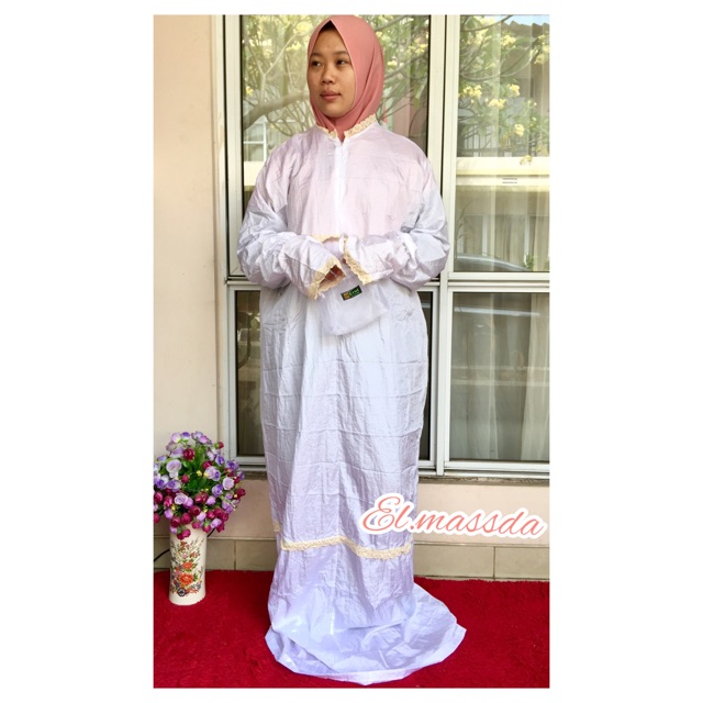 MUKENA PARASUT TERUSAN RENDA BAHAN ADEM DAN TEBAL