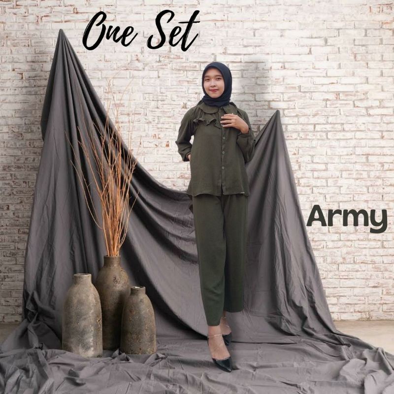 One Set Kemeja Crinkle