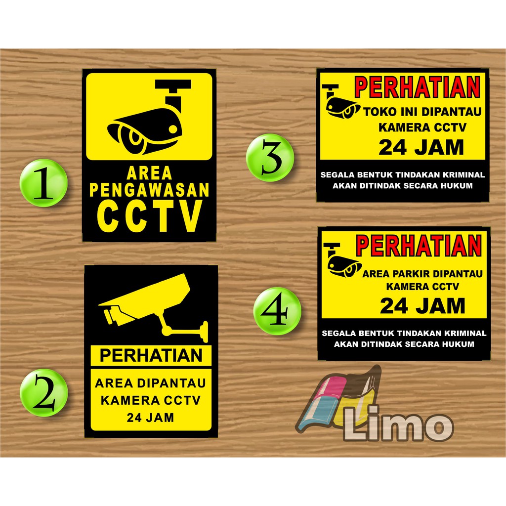 STIKER  CCTV  15 Cm X 20 Cm STICKER CCTV  Shopee Indonesia