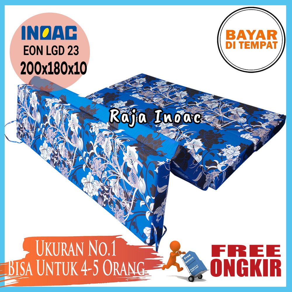  Kasur  Lipat  Busa Inoac uk 200x180x10 no 1 Tebal 15 cm EON 