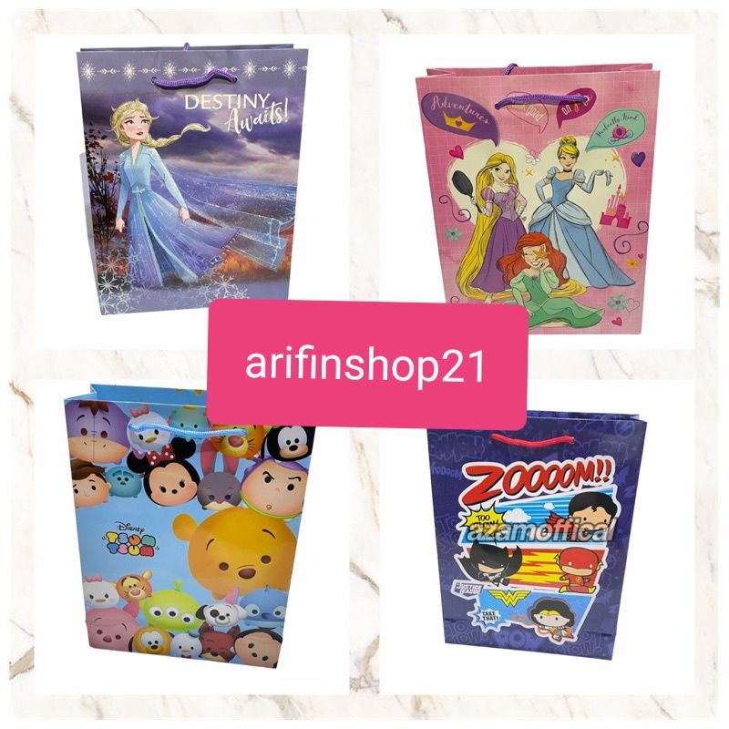 

PAPER BAG PAPERBAG MOTIF TAS KARAKTER ANAK ANAK KADO ULANG TAHUN