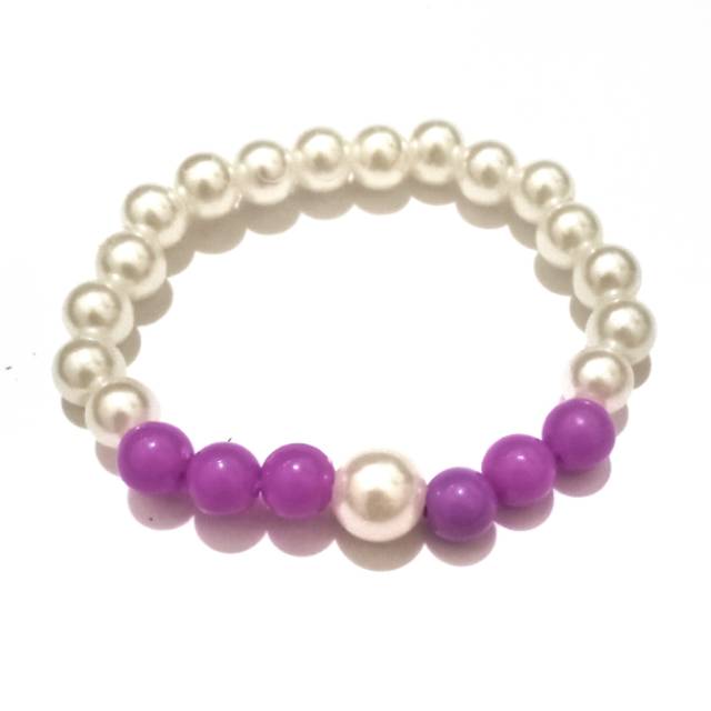 Yuri Pearl Beads Bracelet Gelang Handmade Elastis Mutiara