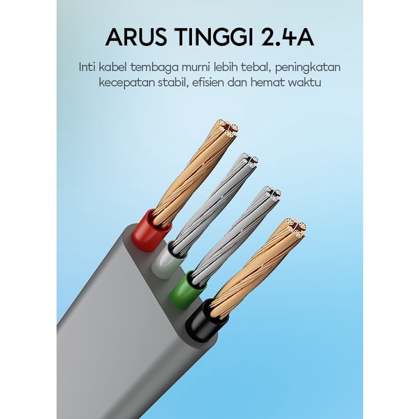 KABEL DATA VIVAN CTL100S LIGHTNING 2.4A FAST CHARGING ORIGINAL