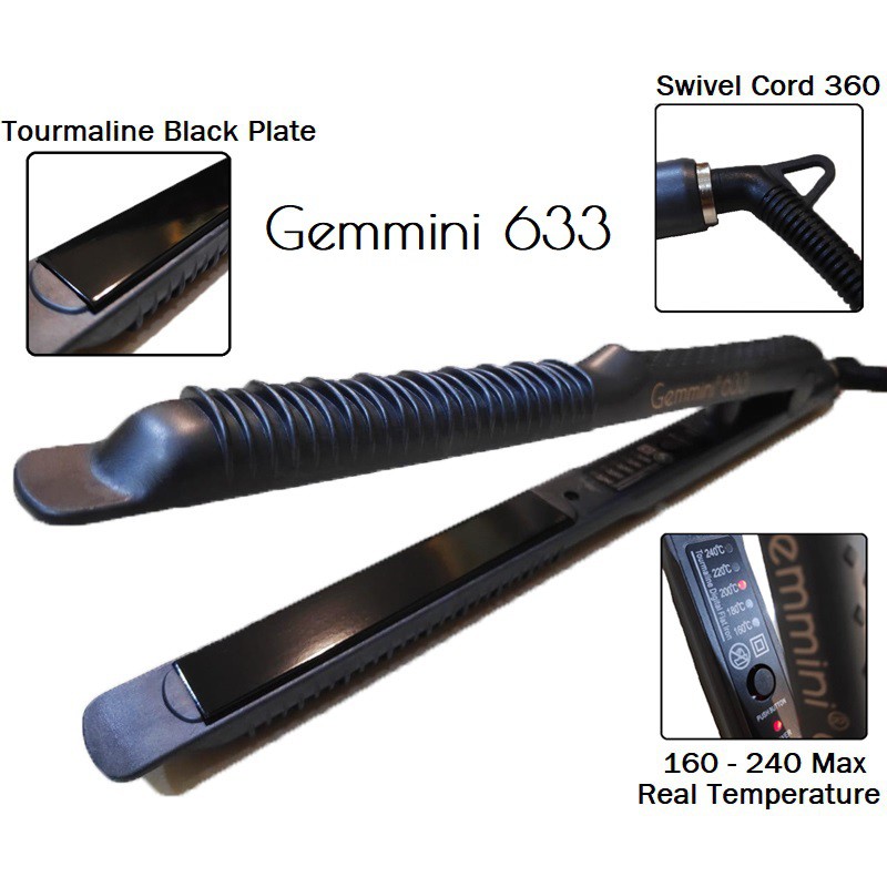 Gemmini 633 / 623 catokan pelurus &amp; pengeriting rambut