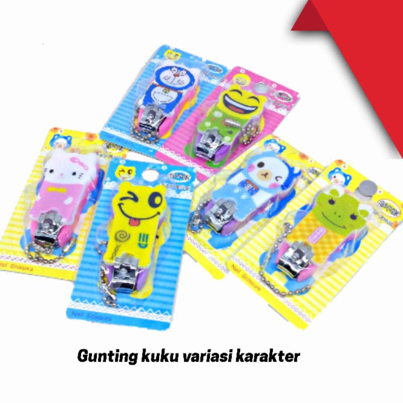 GPA Gunting Kuku | Pemotong Kuku  Bermotif Karakter Grosir (6pcs)