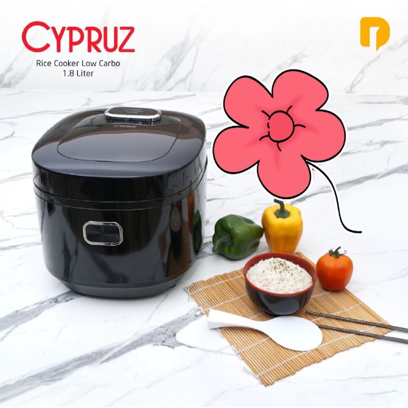 Cypruz Rice Cooker Low Carbo 1.8 Liter