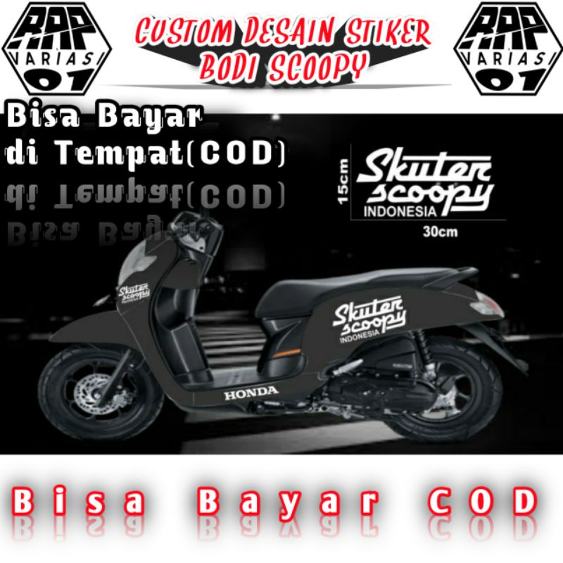 Stiker Cutting Skuter Scoopy Indonesia, Stiker Motor