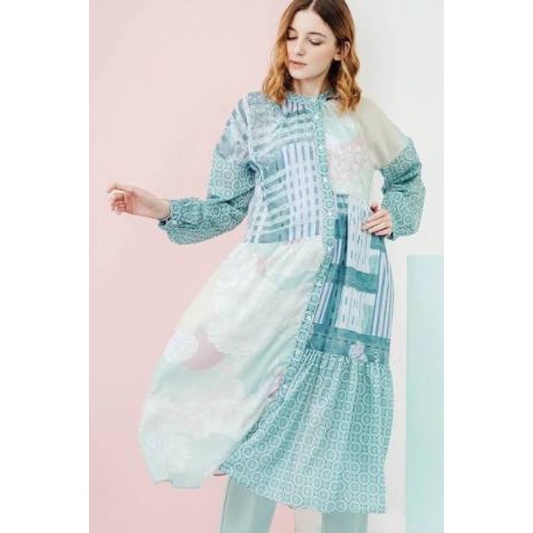 benang jarum nami ruffle dress