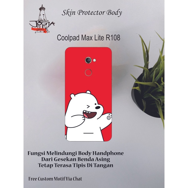 dapat 2Pcs Garskin Hp Coolpad Max Lite R108 Motif bb - Free Custom motif via chat