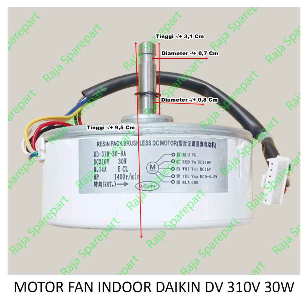 MOTOR FAN INDOOR AC DAIKIN DC 310V 30W