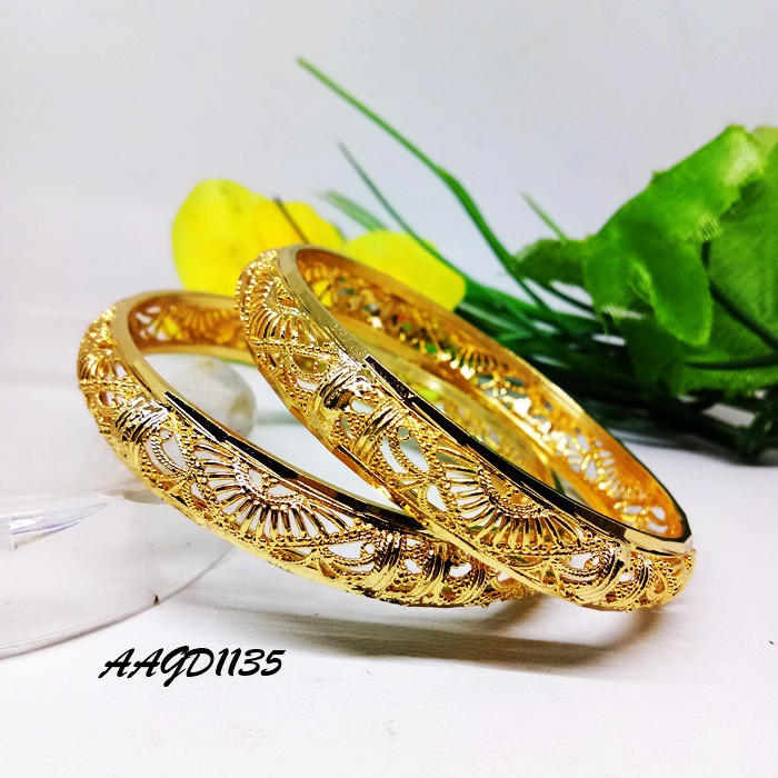 Bangle / Gelang Dubai India Isi 2 pcs Warna emas AAGD1135