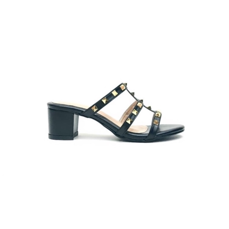 Vnb Official - Sandal Hak Tahu 5 cm Valentino Garavani 520 Black / Sandal Wanita Heels 5 cm