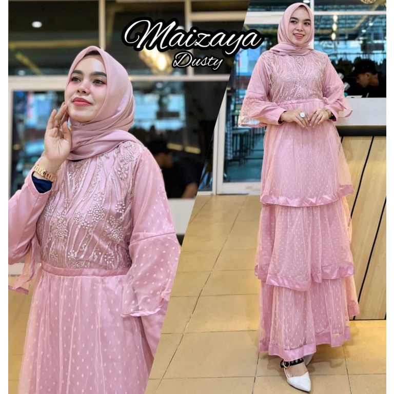 GAMIS MEIZAYA / GAMIS/GAMIS WANITA TERBARU/GAMIS BRUKAT TERBARU/GAUN BRIDESMAIDS/GAMIS PESTA MUSLIMA