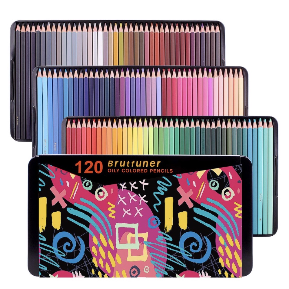 

Brutfuner Oil color Pencils set 120 colors - Square barrel