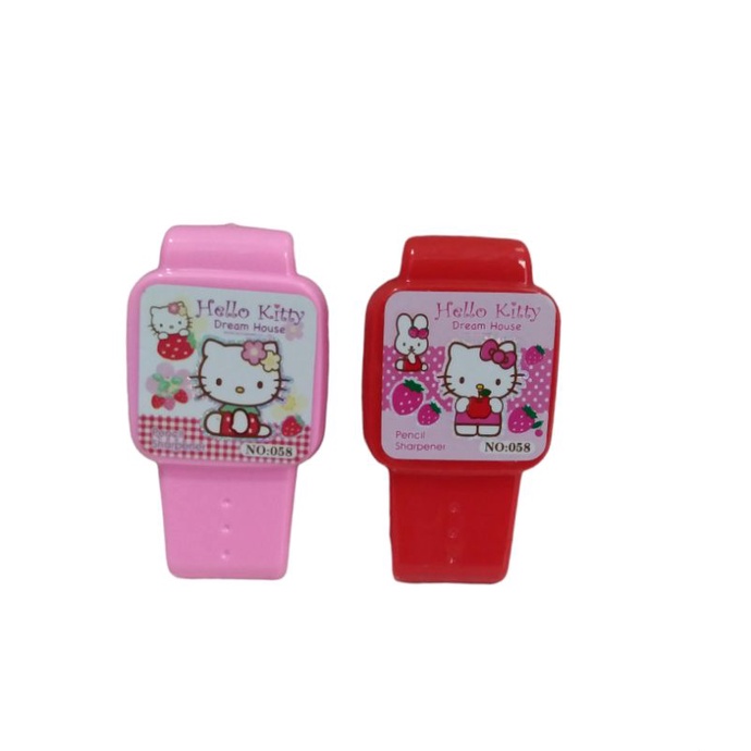 

serutan pensil bentuk jam imut/2in1