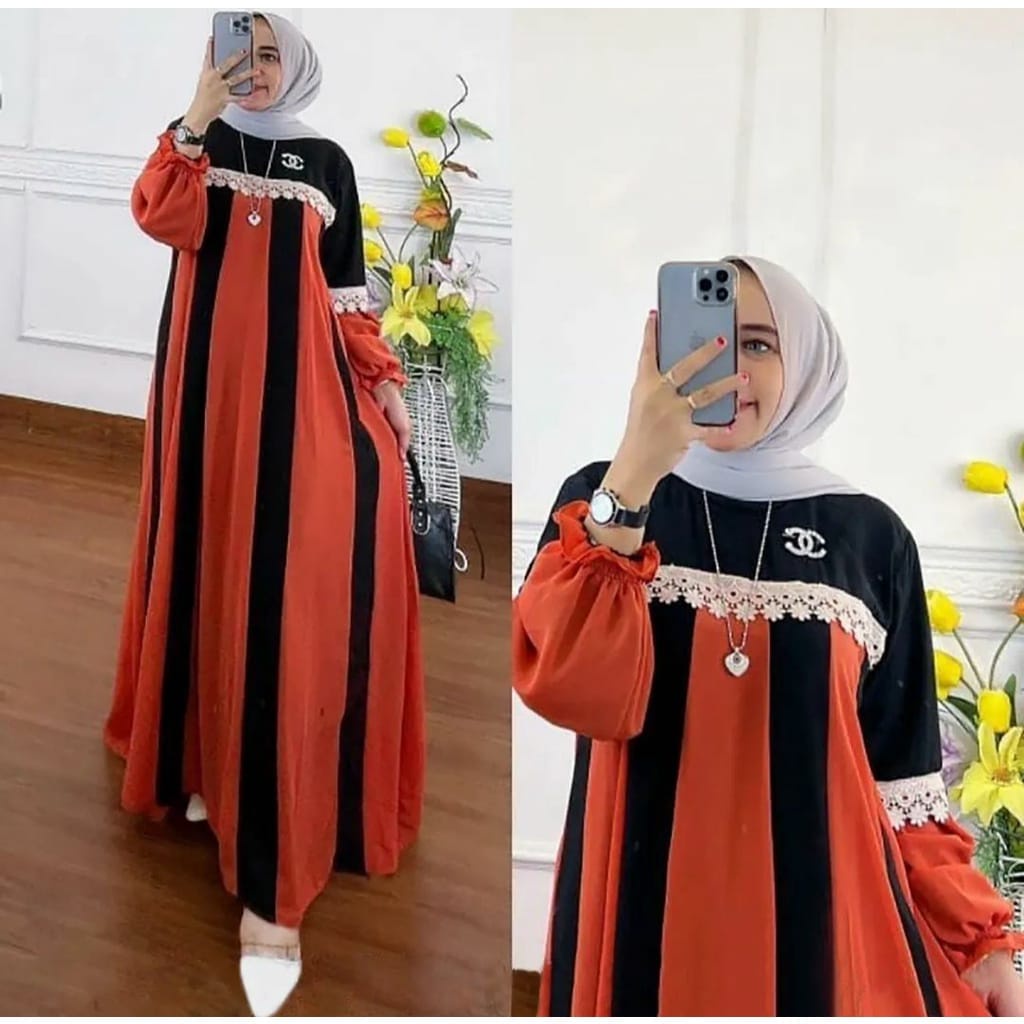 Baju Wanita Gamis Ceruty Babydoll Dress Kondangan Baju Wanita Jumbo Alyssa Dress Gamis Kekinian Dress Muslim