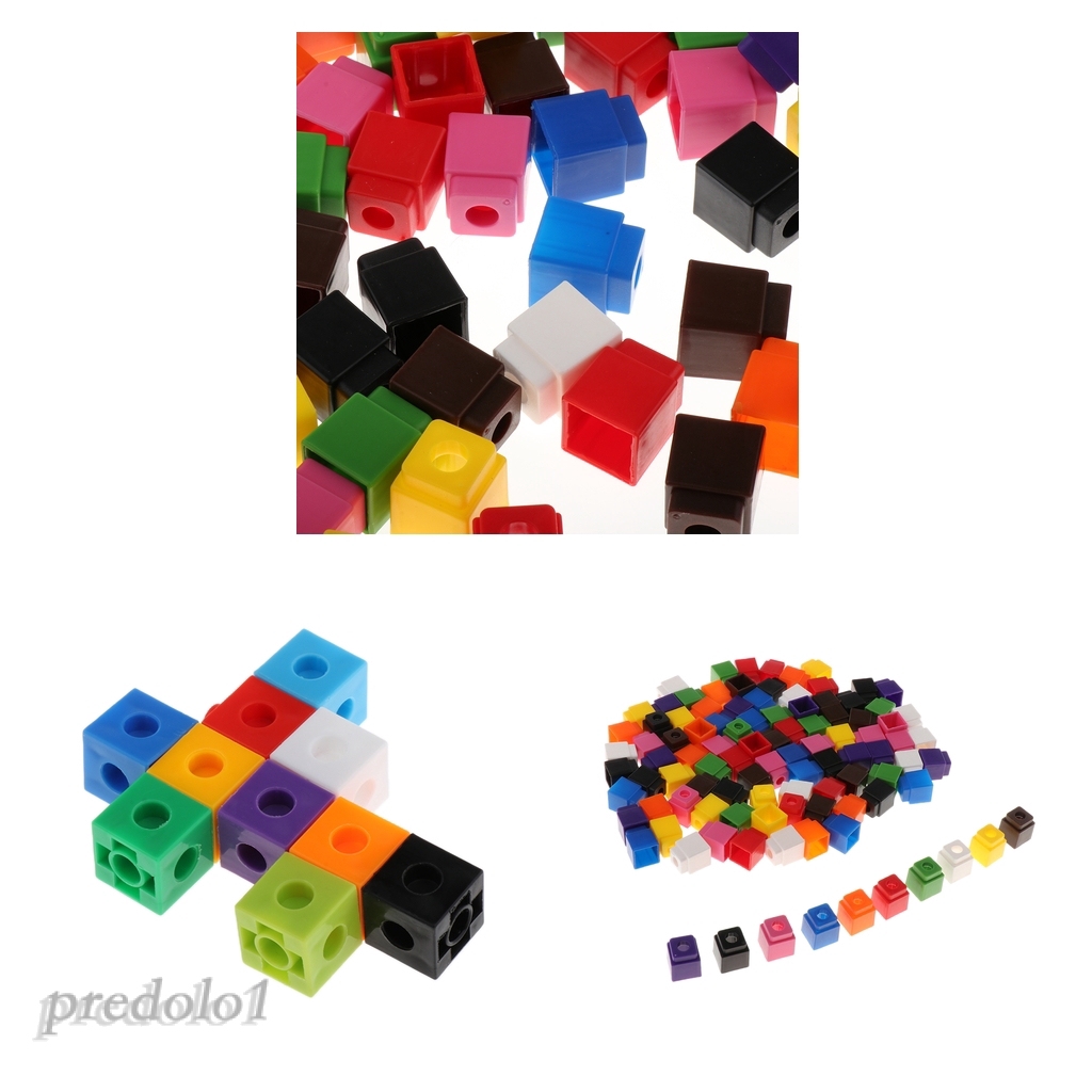 [PREDOLO1] 100pcs MathLink Counting Cubes Early Education 100pc 2cm x 2cm x 2cm cubes