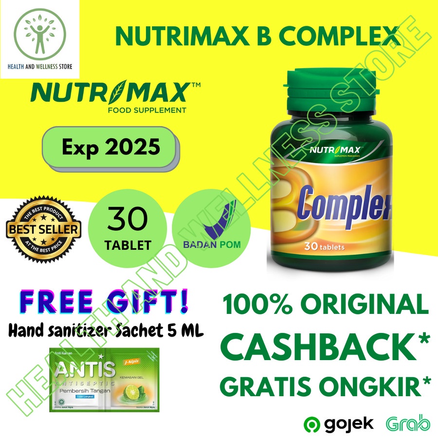 Jual NUTRIMAX B COMPLEX KOMPLEKS VITAMIN SARAF SYARAF KURANGI STRESS ...