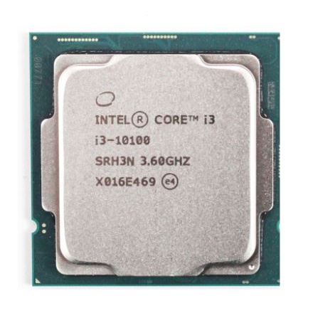 Processor Intel Core i3-10100 fan Tray 3.6Ghz-4.3Ghz UHD graphics 630 LGA 1200 gen 10 cache 6mb 8 threads comet lake