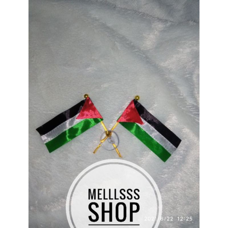 (STOK READY) BENDERA TEMPELAN PALESTINA UNTUK DI KACA MOBIL DLL