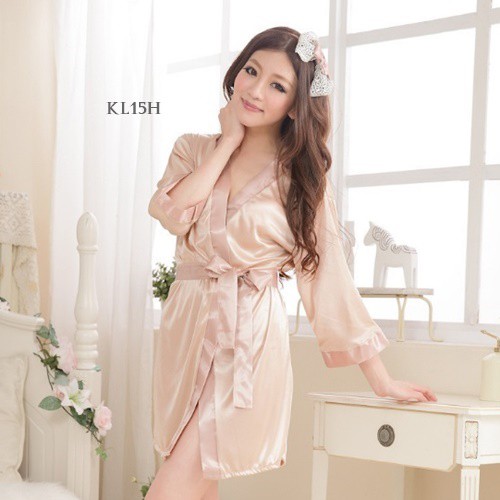 [SIAP KIRIM] BAJU TIDUR SEXY PIYAMA KIMONO LINGERIE WANITA NUDE KL15H