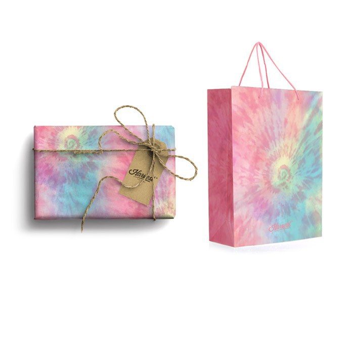 

Paket Paper Bag & Kertas Kado Harvest Gift Set - Tie Dye Pink