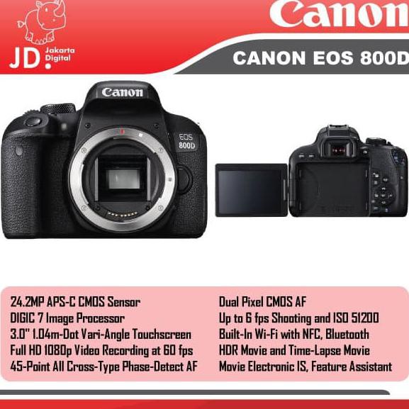 Canon EOS 800D Body Only Camera DSLR Canon murah