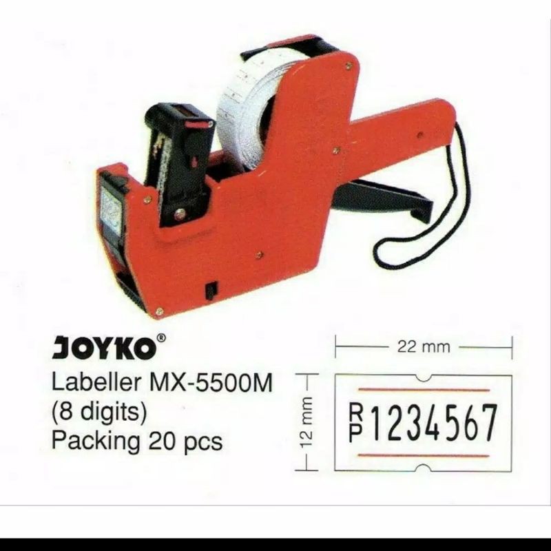 

Alat Mesin Label Harga Labeller 1 Baris JOYKO MX-5500M