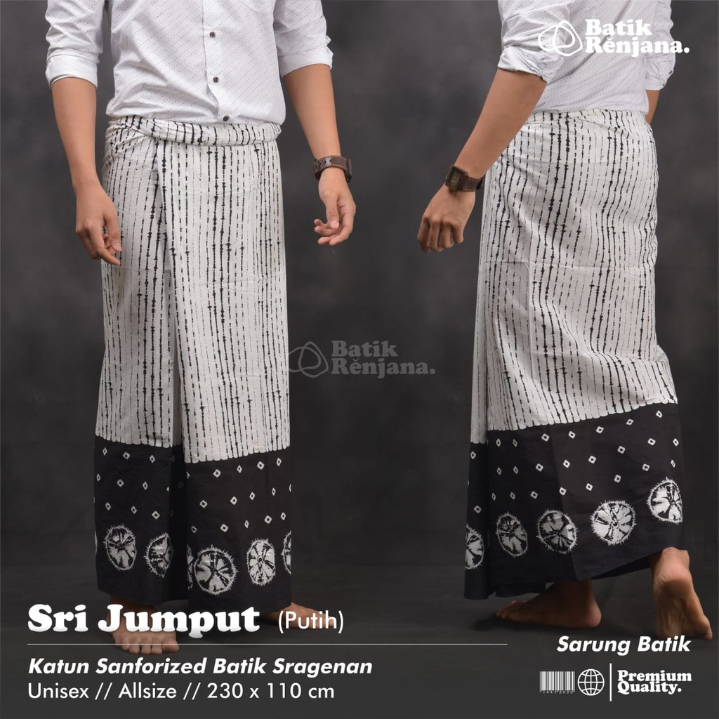 SRI JUMPUT Sarung Batik Pria Cowok Dewasa Premium Motif Batik Lebaran Asli Solo ALL Size RENJANA