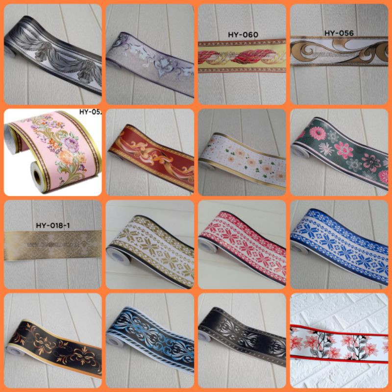 LIS BORDER wallborder / lis dinding wallpaper sticker pembatas dinding ukuran 10 cm x 10 m