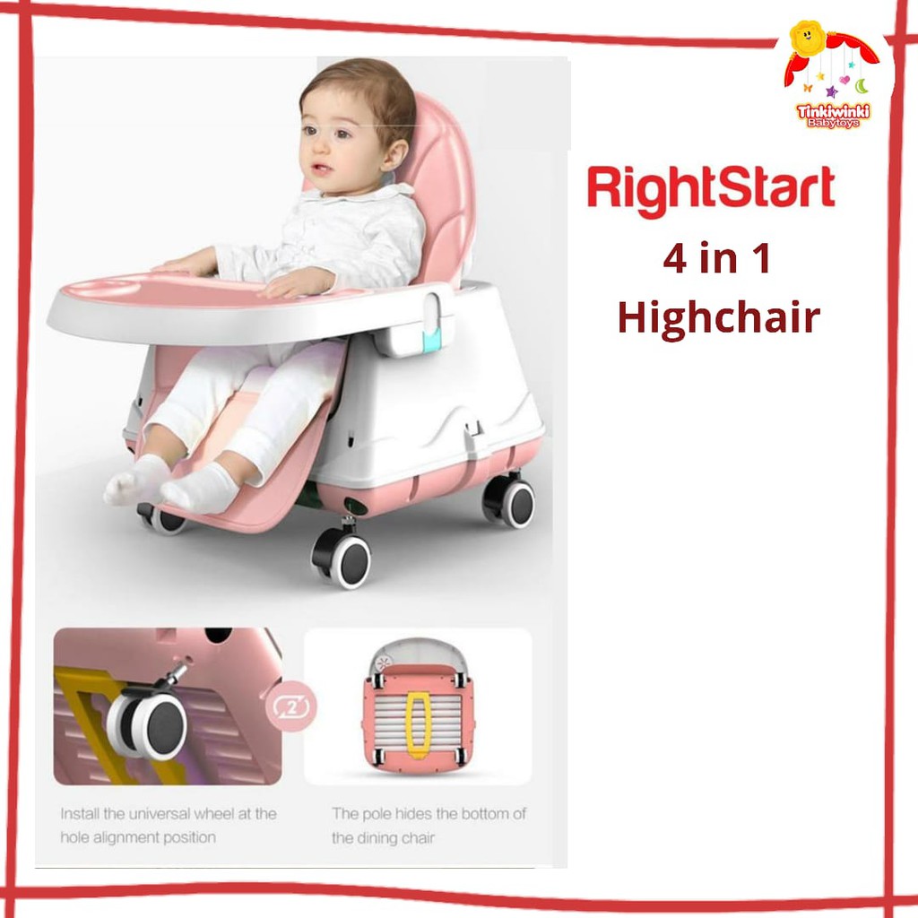 PROMO Price!!! New RIGHT START 4 IN 1 HIGHCHAIR KURSI MAKAN BAYI