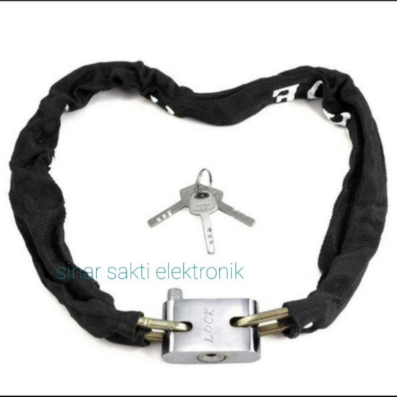 Gembok Rantai 60cm Gembok Sepeda Motor Pagar Tebal