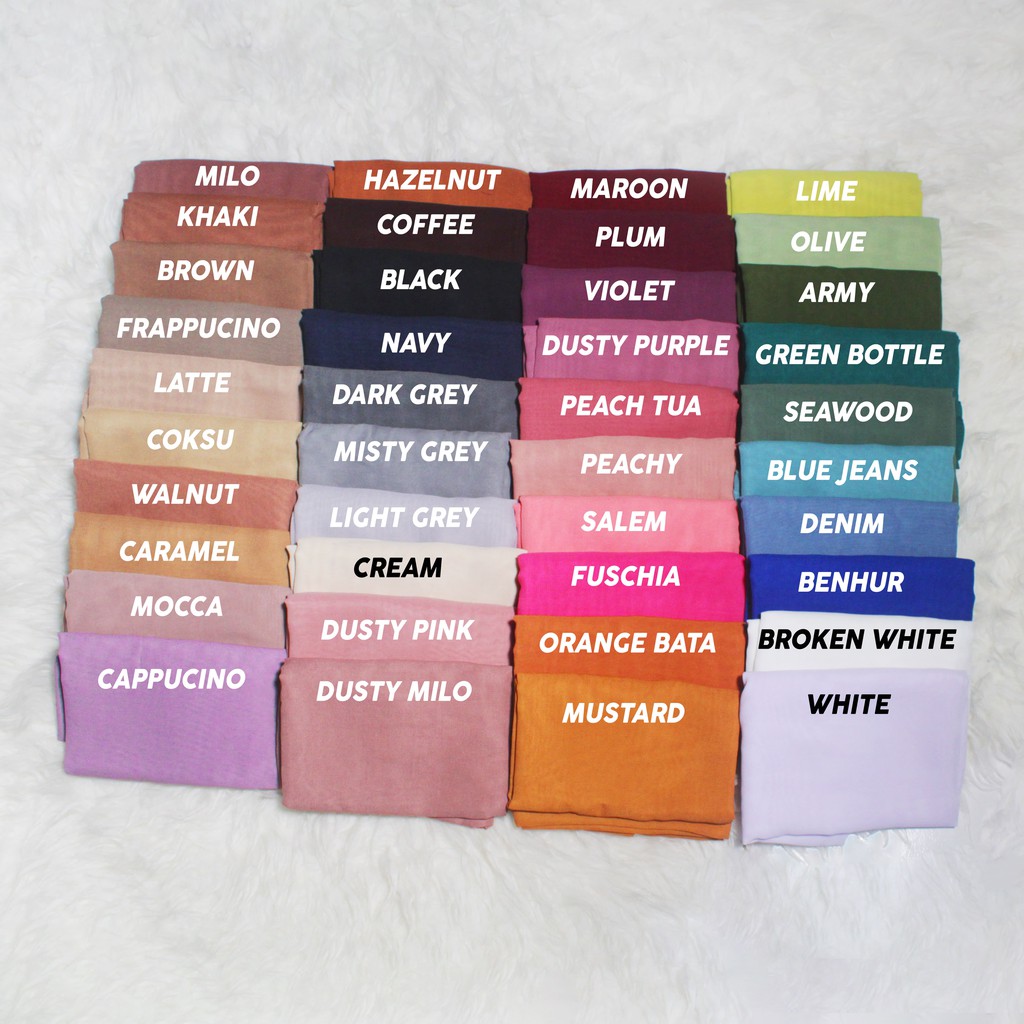 Hijab Segiempat Polycotton 115 x 115 Warna Part 1 Bella Square-1