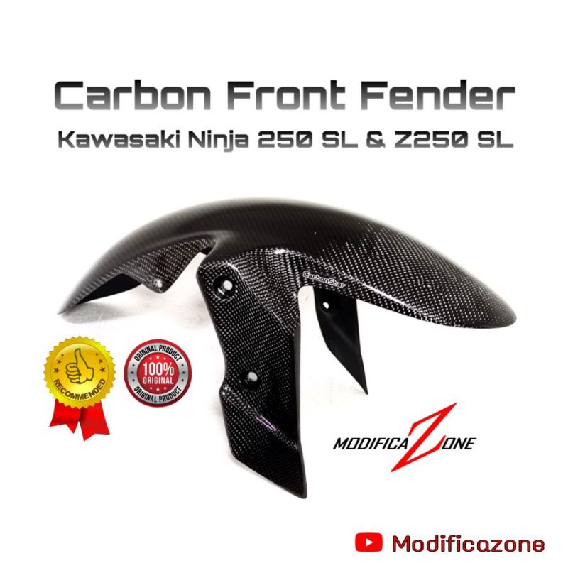 CarbonStar : Spakbor Carbon Ninja 250 SL Z250 SL - bagian font fender motor