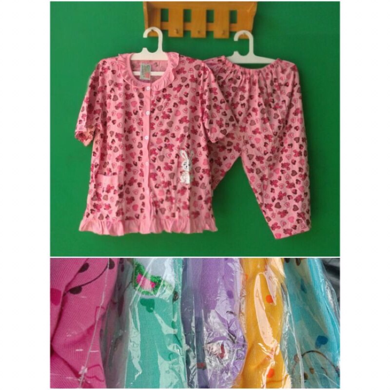BABYDOLL FULL KANCING DEPAN JUMBO LD 125 - 130cm / baby doll baju tidur