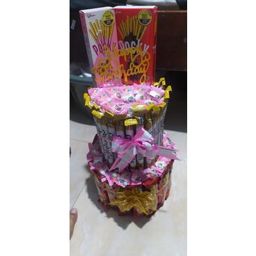 

buket ulang tahun / buket snack makanan / susun 3